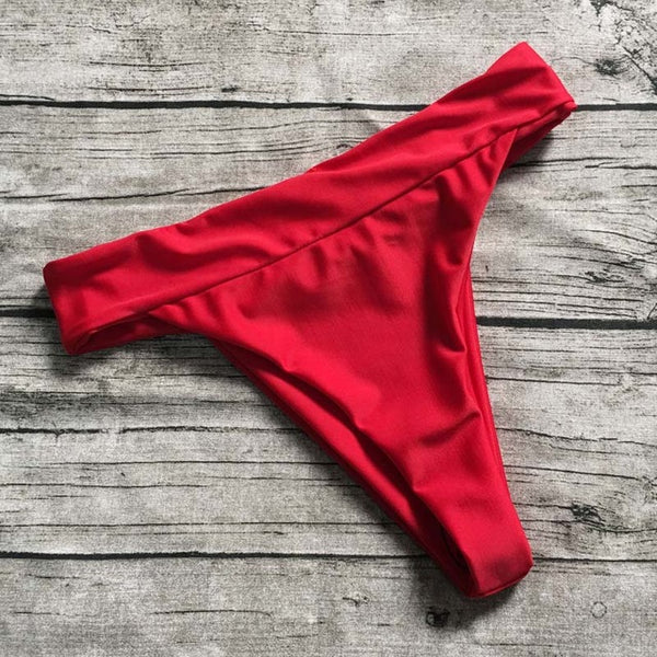 Wholesale 2020 V shape sexy female swimwear women swim brief brazilian bikini bottom cheeky butt thong tanga panties underwear