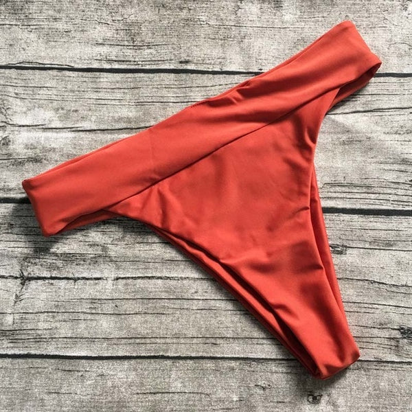 Wholesale 2020 V shape sexy female swimwear women swim brief brazilian bikini bottom cheeky butt thong tanga panties underwear