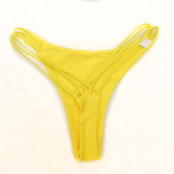Wholesale 2020 V shape sexy female swimwear women swim brief brazilian bikini bottom cheeky butt thong tanga panties underwear
