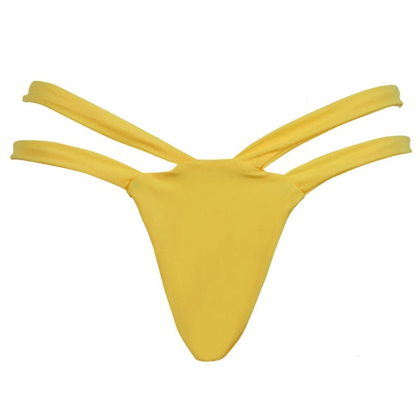 Wholesale 2020 V shape sexy female swimwear women swim brief brazilian bikini bottom cheeky butt thong tanga panties underwear