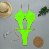 In-X High cut one piece swimsuit female Sexy monokini Chain bikini 2020 Hollow out swimwear women Bodysuit one-piece suits new