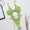 In-X High cut one piece swimsuit female Sexy monokini Chain bikini 2020 Hollow out swimwear women Bodysuit one-piece suits new