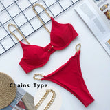 In-X High cut one piece swimsuit female Sexy monokini Chain bikini 2020 Hollow out swimwear women Bodysuit one-piece suits new