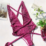 Misswim Leopard print bikini 2020 High cut one piece swimsuit female monokini Bandage push up swimwear women bathing suit Brazil