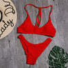 Sexy Low Waist Solid Bikini Set Women Bandage Brazilian Bikinis Swimwear Summer Tube Top Bathing Suit Female Swimsuit Biquini