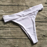 Wholesale  2020 V shape sexy female swimwear women swim brief brazilian bikini bottom cheeky butt thong tanga panties underwear