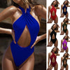 2019 Womens Summer Bandage Bikini One-Piece Swimwear Monokini Beachwear Swimsuit