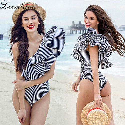 2020 New Arrive Womens Bikini Set Push Up Padded Swimwear One-piece Swimsuits Striped Cloak Swimsuit HIGH QUALITY Female Bikini