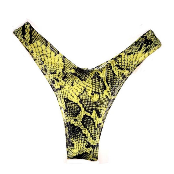 2020 Sexy Bikini Bottoms Brazilian Swimwear Women Briefs Thong Female G String Swimsuits Print Cheeky Bikini Bottom Swim Trunks