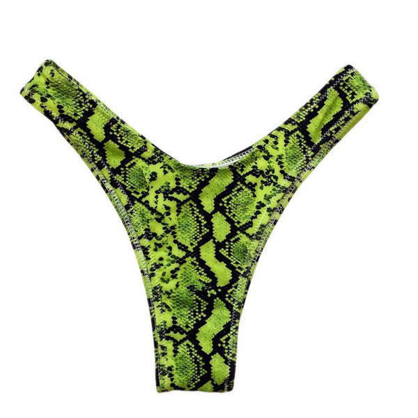 2020 Sexy Bikini Bottoms Brazilian Swimwear Women Briefs Thong Female G String Swimsuits Print Cheeky Bikini Bottom Swim Trunks