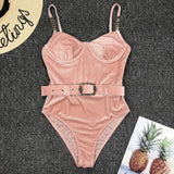 In-X Buckle white bodysuit Push up sexy bikini 2020 High cut one piece swimsuit female monokini Padded swimwear New bathing suit