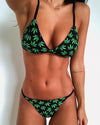 Sexy Women's Bikini Top Thong Bottom Sets Push-up Padded Bra Swimsuit Swimwear Printed Bathing Suit Beachwear 2020 Hot Sale