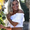 Ruffled Bikini Cover Up Sexy Beach Wear 2020 Fashion Off Shoulder Swimsuit Female Bandeau Top Swimwear