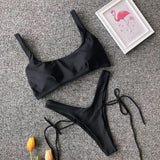 In-X Bandage one piece swimsuit female Thong bikini 2020 Sexy v-neck swimwear women biquinis Neon high cut monokini Beach wear