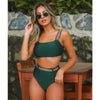 2020 Push Up Sexy Bikini Set Separate High Waist Swimsuit Female Swimwear Women Bathing Suit Strap Bikinis Crop Top Beach Wear