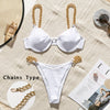 Sexy thong bikini 2020 Push up swimwear women High cut bodysuits one-piece swimsuit female Ring monokini Deep v-neck bathers new