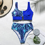 Splice buckle bikini mujer monokini Sexy female swimsuit one piece High cut bathing suit women bathers Push up swimwear 2020 new