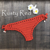 Women Sport Sexy Bikini Thong Handmade Crochet Swimwear Bikini Bottom Hollow-out Low Waist Bathing Suit