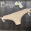 Women Sport Sexy Bikini Thong Handmade Crochet Swimwear Bikini Bottom Hollow-out Low Waist Bathing Suit