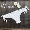 Women Sport Sexy Bikini Thong Handmade Crochet Swimwear Bikini Bottom Hollow-out Low Waist Bathing Suit