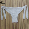 2020 Sexy Solid Thong Bikini Brazilian Cut Swimwear Women Bottom Adjustable Briefs Swimsuit Panties Underwear Thong Bathing Suit