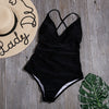 Women Solid Bikinis Sexy Bandage One Piece Backless Swimsuit Female Bathing Suits Bodysuit Beach Wear New Swim Suit Monokini