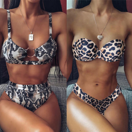 Women  Sexy Bandage Sports Suit High-cut bikini top split bikini Cut Tube Top Split Swimsuit Female Bikini Swimsuit