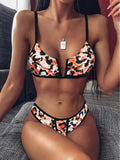 2019 New top sexy solid swimwear push up bikini bandage sport suit high cut bathing suit bandeau swimsuit women bikini set 2507