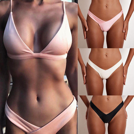 Women Sexy Black Bikini Bottom Swimsuit 2018 New Solid Bandage Swimwear Swim Trunks Swimsuit Bikini maillot de bain Bathing