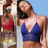 11 Color Beach Crochet Bikini Top Lining Summer Swimwear Top Honeymoon Hippy Bra Swimming Pools Spas Yacht Surf Bikini