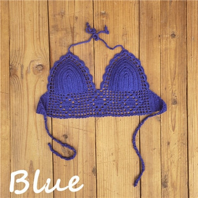 11 Color Beach Crochet Bikini Top Lining Summer Swimwear Top Honeymoon Hippy Bra Swimming Pools Spas Yacht Surf Bikini