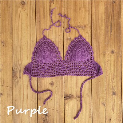 11 Color Beach Crochet Bikini Top Lining Summer Swimwear Top Honeymoon Hippy Bra Swimming Pools Spas Yacht Surf Bikini